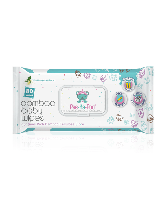Bamboo Wet Wipes With Honeysuckle Extract (80 Pieces)