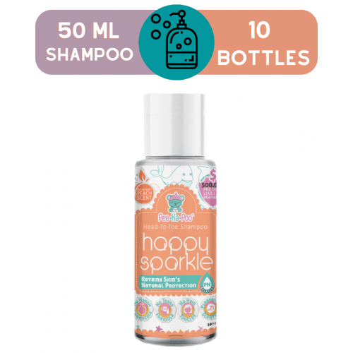 Pee Ka Poo [Shampoo ] Pee-Ka-Poo [10 Bottles x 50ml] Head To Toe Shampoo [Toxic Free] No Tears