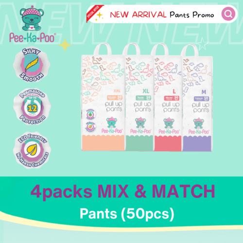 Pee Ka Poo  "New Arrival 50pcs Pull- Up Pants Promo 4 Packs Mix and Match"