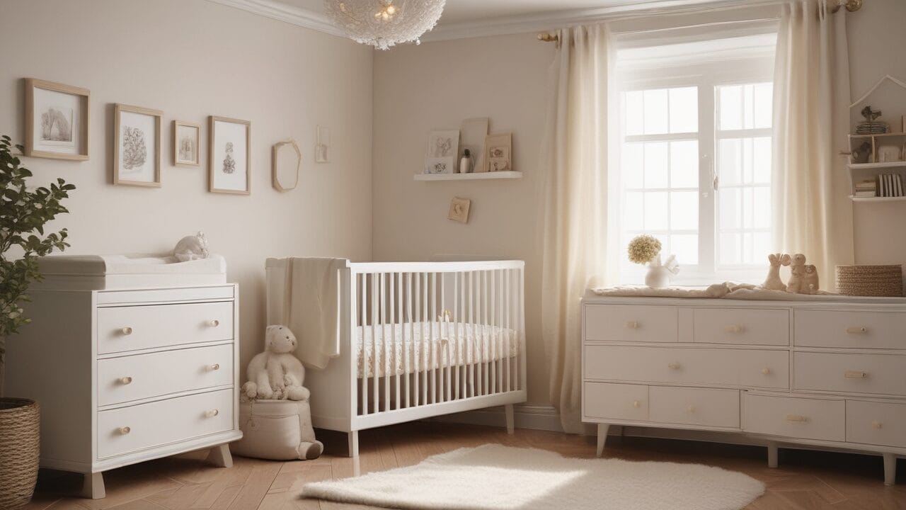 Cozy nursery with baby